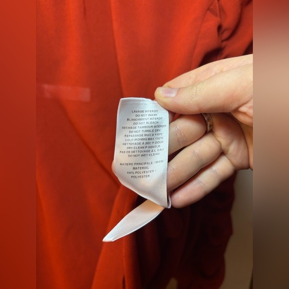 See By Chloe Ruched Long Sleeve Blouse in Earthy Red - Picture 10 of 16